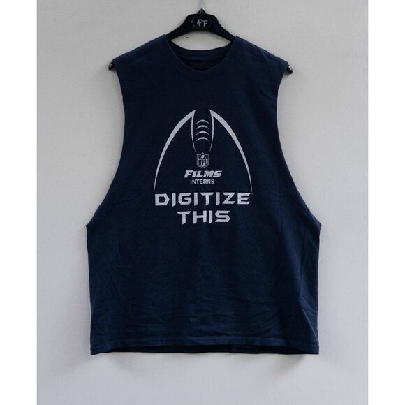 NFL Film Interns Digitize This Hurley 13 Cut Off Navy Blue T-Shirt Size XL - Picture 1 of 7